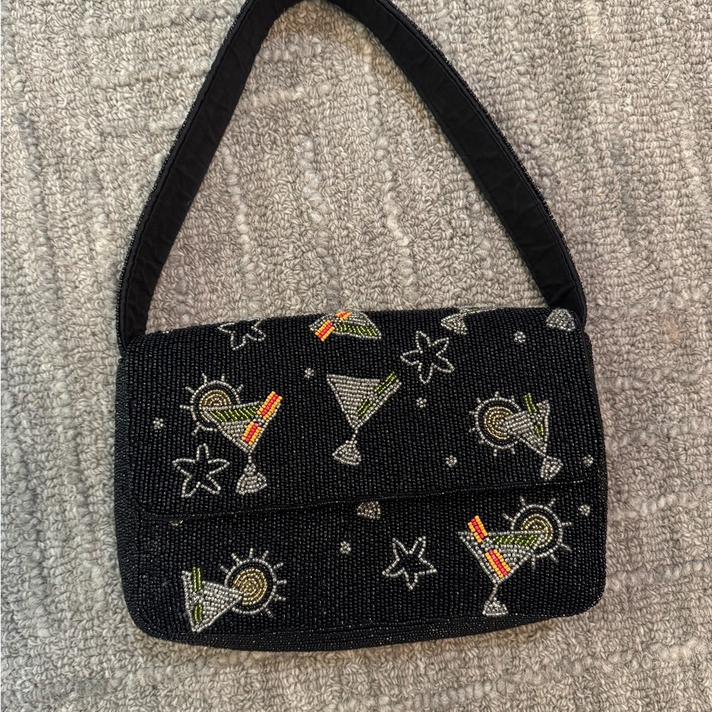 VIRAL Beaded cocktail Shoulder Bag with Cocktail Design Marshalls